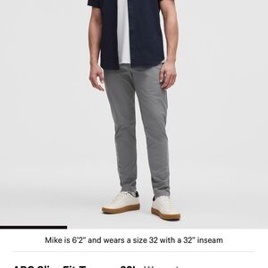 lululemon athletica Men's Slate Gray Slim Chinos